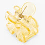 Transparent Flower Hair Claw - Yellow,