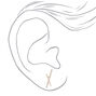 Rose Gold Bar Stud Earrings - 3 Pack,