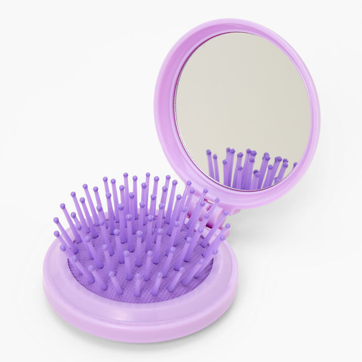 Brosse &agrave; cheveux r&eacute;tractable bling bling arc-en-ciel - Violet,