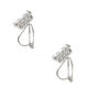 Silver Cubic Zirconia 8MM Square Clip On Stud Earrings,