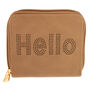 Brown Hello Compact Wallet,