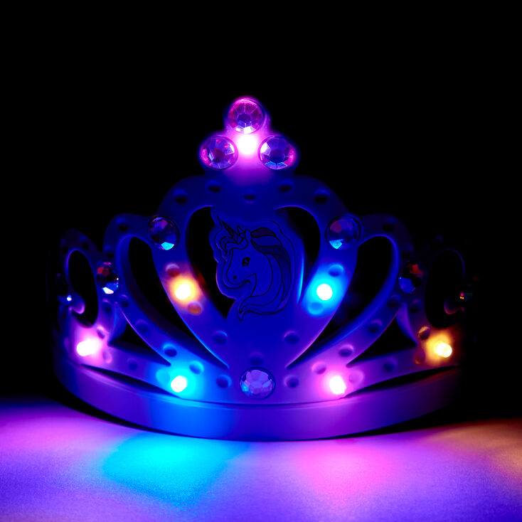 Claire&#39;s Club Unicorn Light-Up Purple Crown,