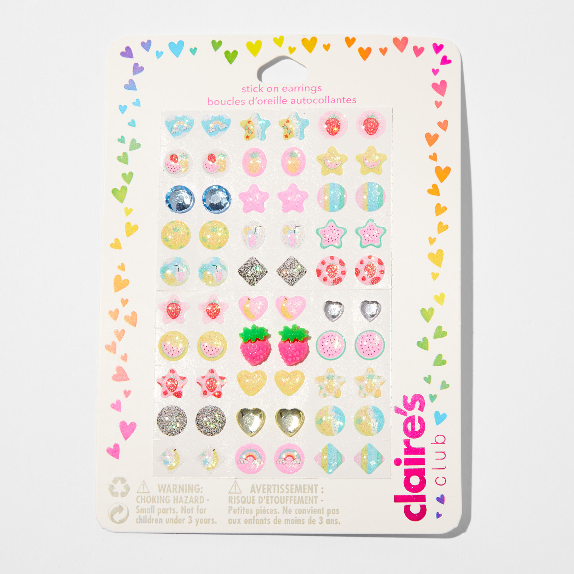 Claire's cheap sticker earrings