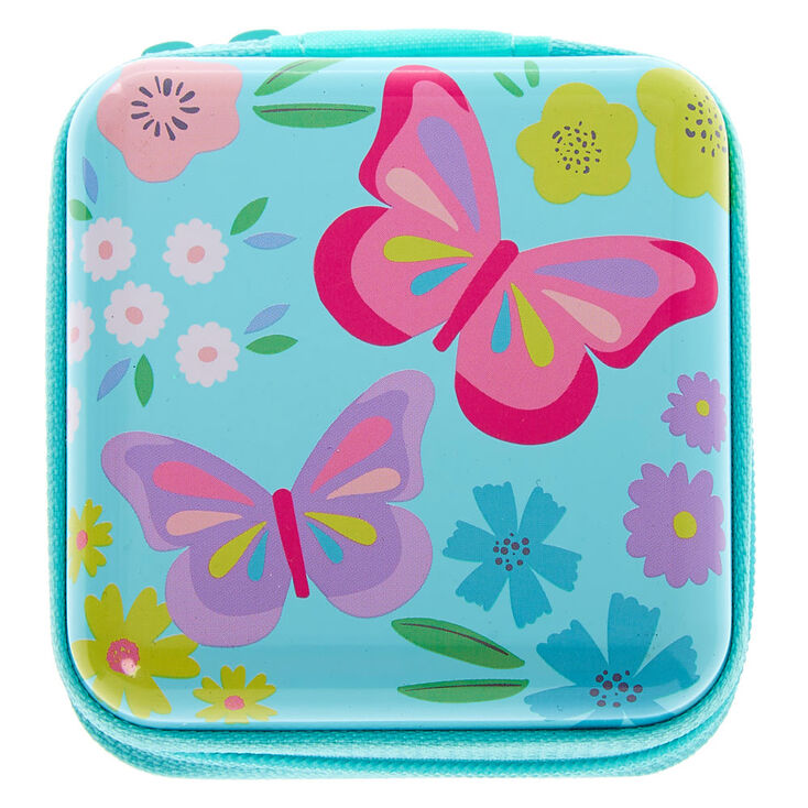 Palette de maquillage et bo&icirc;te en fer papillon Club&nbsp;Claire&#39;s - Bleu sarcelle,