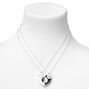 Best Friends Yin &amp; Yang Split Heart Pendant Necklaces - 2 Pack,