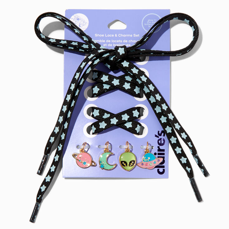 Glow in the Dark Shoelaces with Charms - 5 Pack,