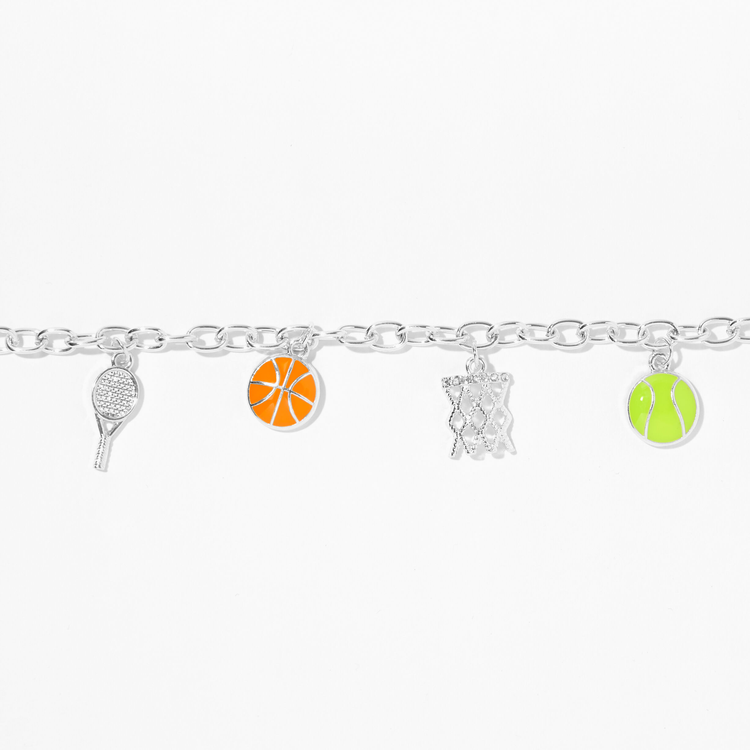 Silver All Star Sports Charm Bracelet,