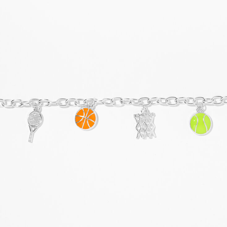 Silver All Star Sports Charm Bracelet,