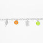 Silver All Star Sports Charm Bracelet,