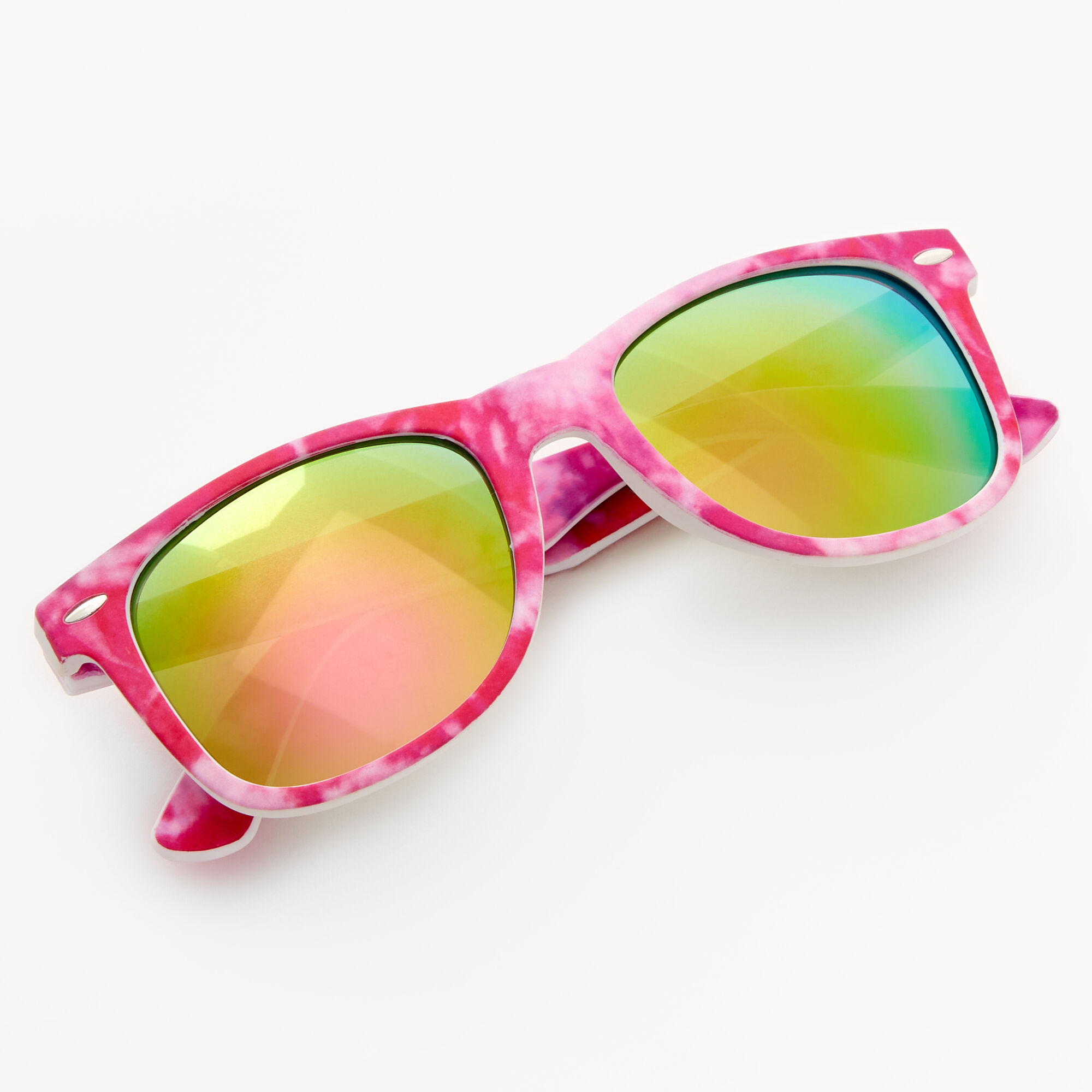 Tie Dye Retro Sunglasses - Pink,