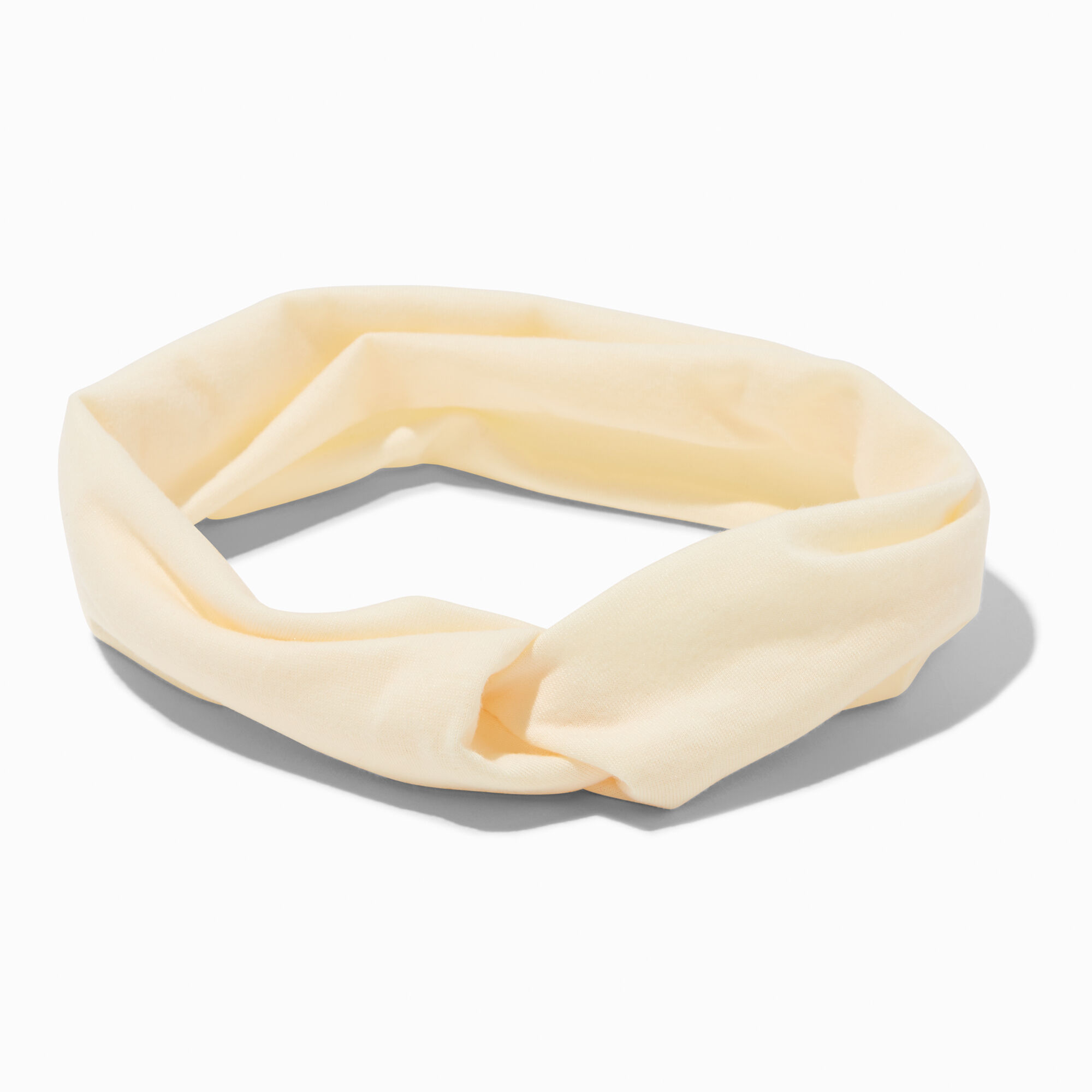 View Claires Wide Jersey Twisted Headwrap Ivory information