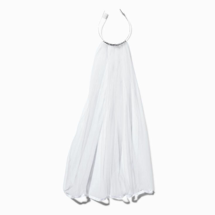 Claire's Club Special Occasion White Veil Crown