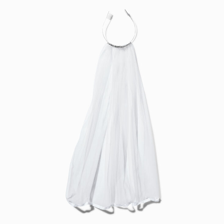 Claire&#39;s Club Special Occasion White Veil Crown,