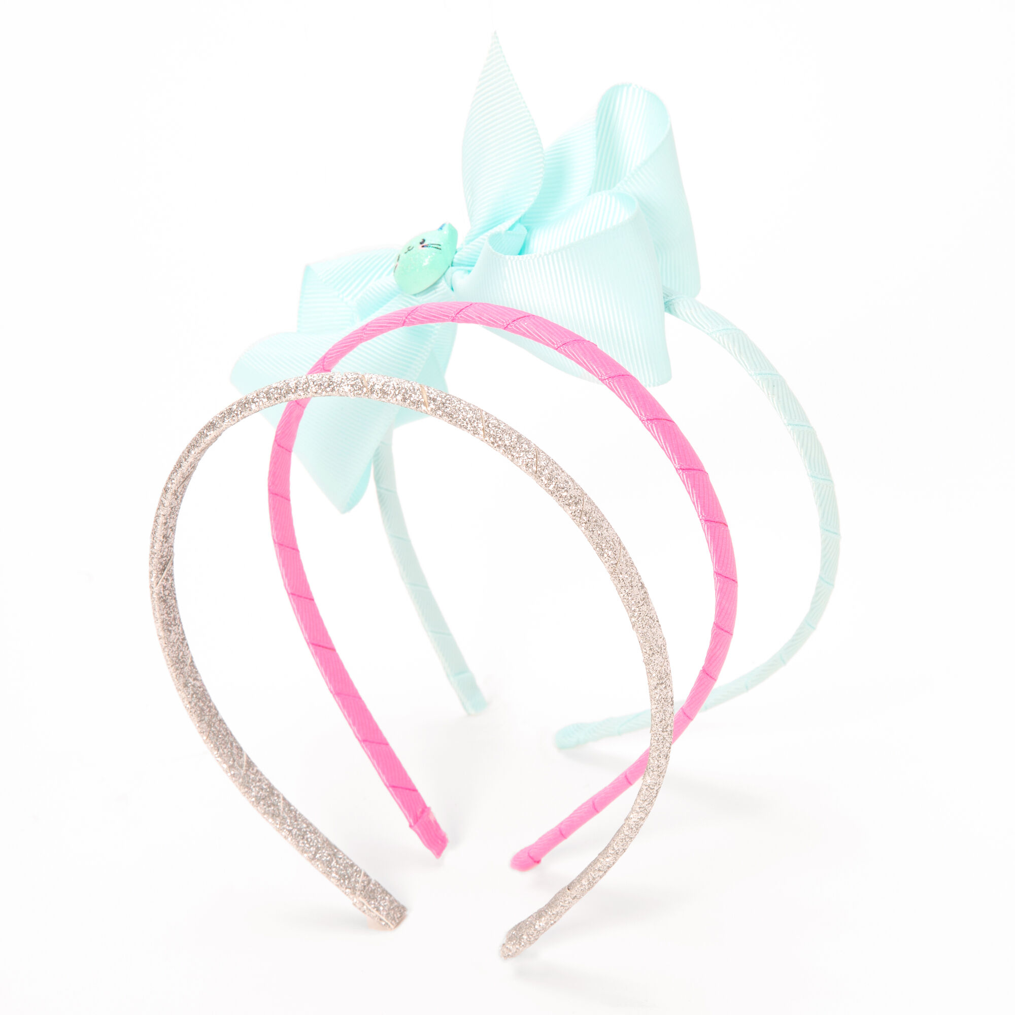 Claire's Serre-têtes breloque chat pastel Claire's Club - Lot de 3