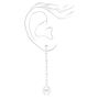 Silver Horseshoe Luck Heart 3&quot; Linear Drop Earrings,