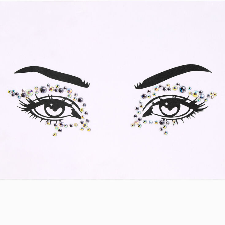 Eye-liner en strass aile aurore bor&eacute;ale,