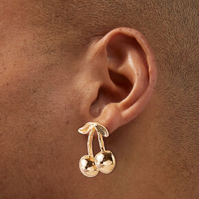 Gold-tone Cherry Drop Earrings,