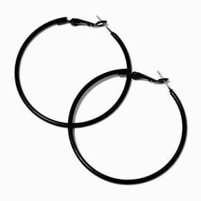 50MM Black Hoop Earrings,