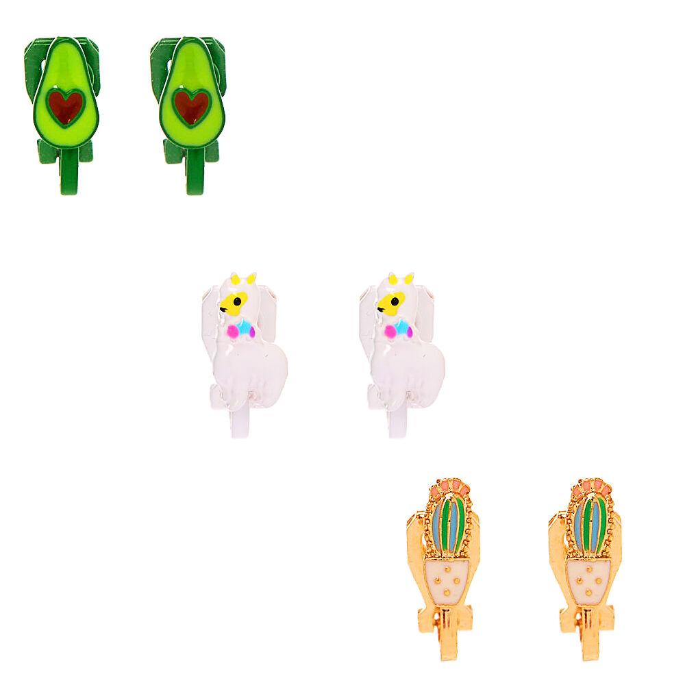 Boucles d'oreille à clip style western - Lot de 3,