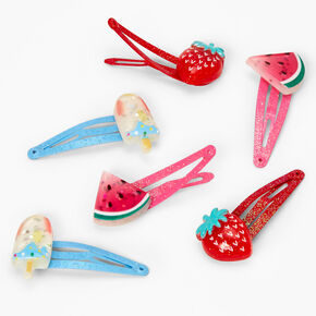 Claire&#39;s Club Summer Fruits Snap Hair Clips - 6 Pack,