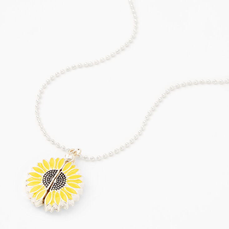 Hello Sunshine Sunflower Locket Necklace,