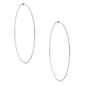 Silver 60MM Hammered Hoop Earrings,