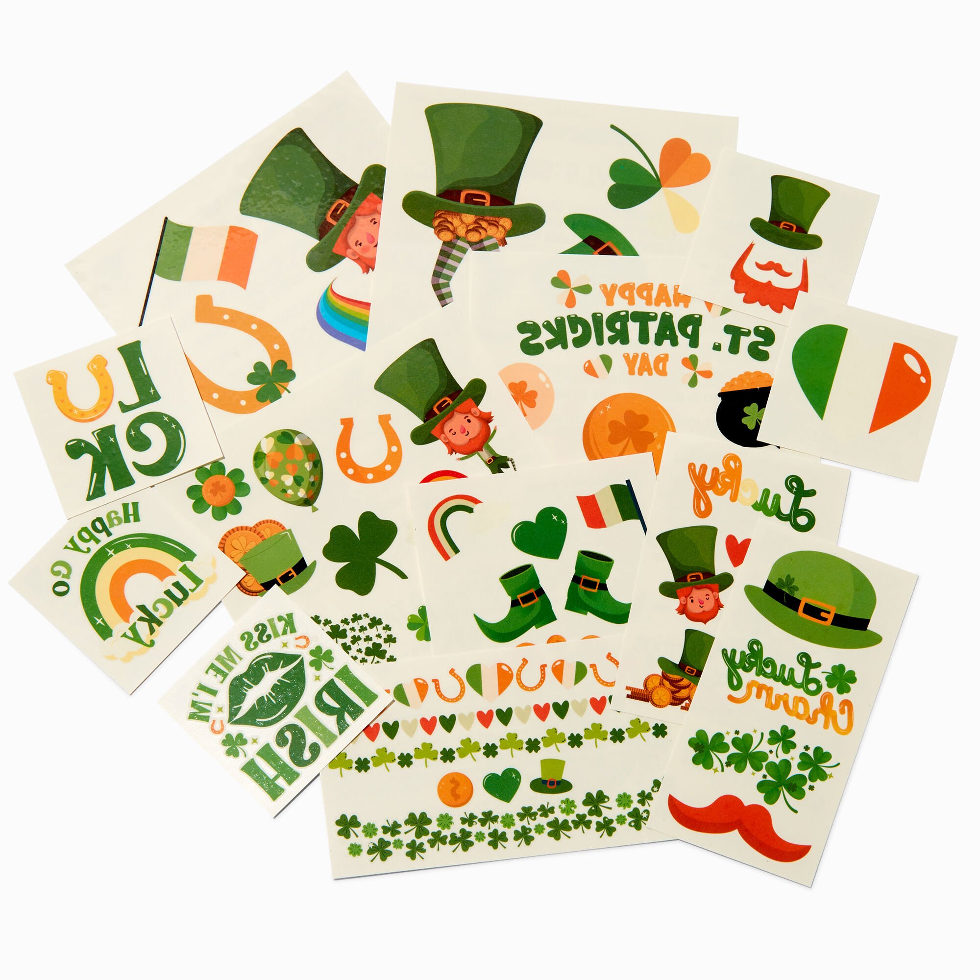 St. Patrick's Day Temporary Tattoo Pack,