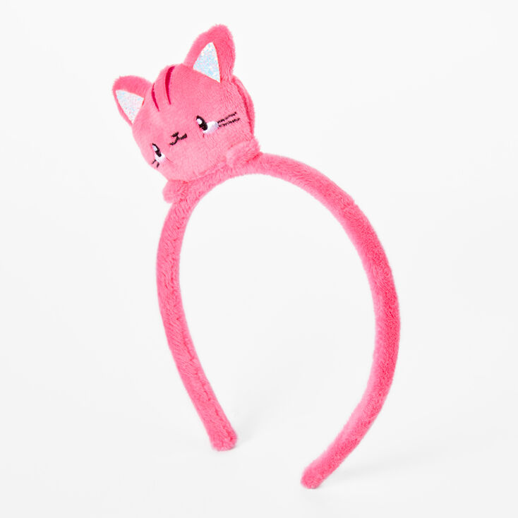 Claire&#39;s Club Pink Cat Plush Headband,