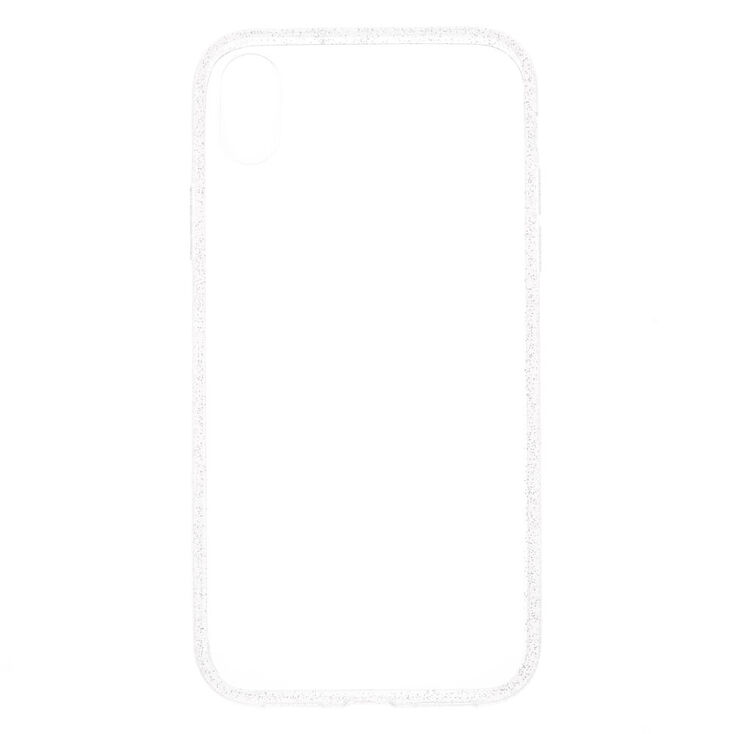 Clear Glitter Border Phone Case - Fits iPhone&reg; XR,