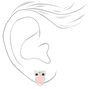 Lot de 3 boucles d&#39;oreilles &agrave; clip roses motif hibou girly,