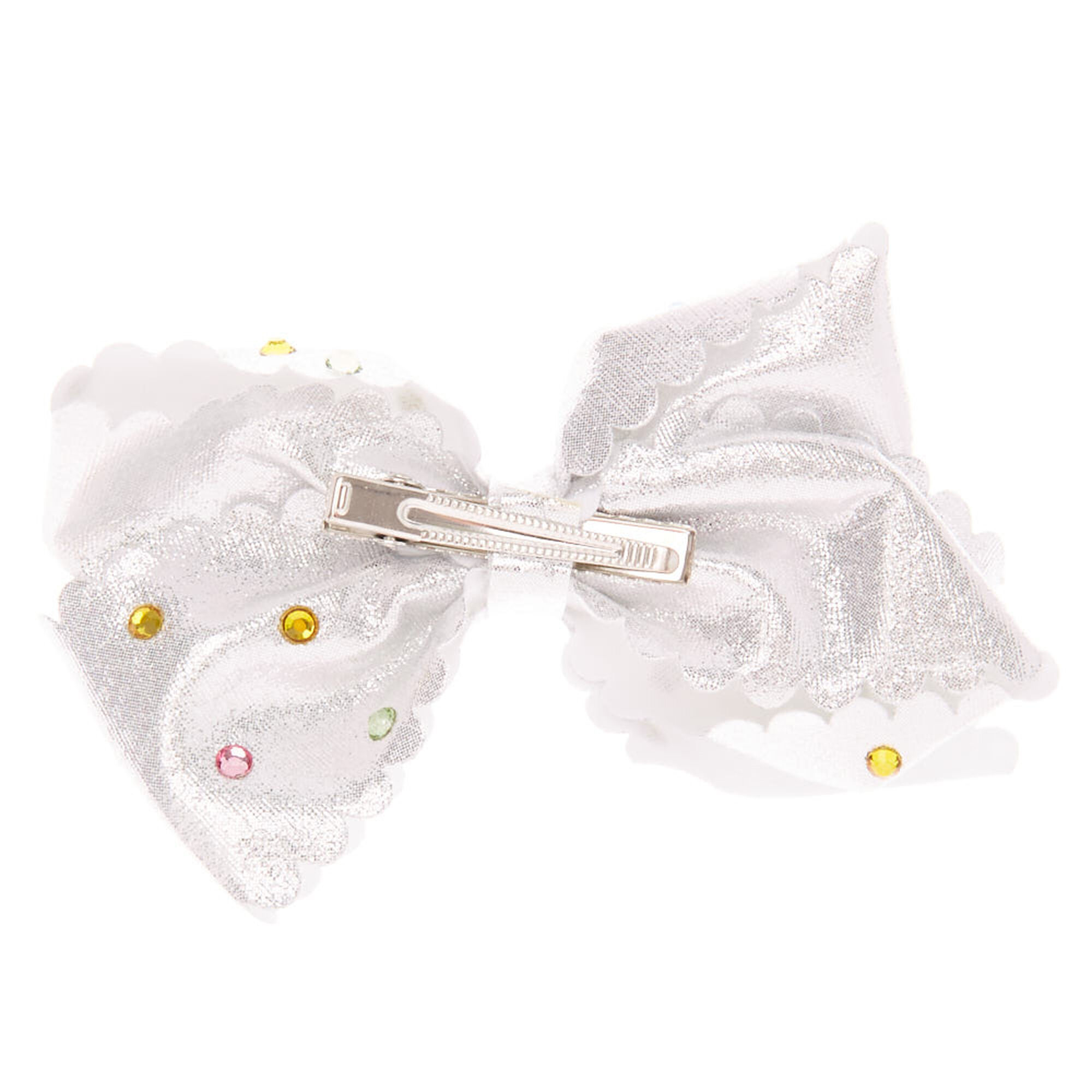 Jojo Siwa Silver Stone Mini Hair Bow Claire S