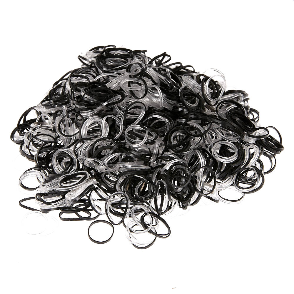 Black Clear No More Snag Mini Hair Bobbles 1000 Pack