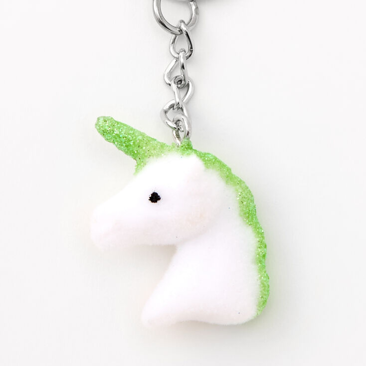 Glitter Unicorn Head Keychains - 5 Pack,