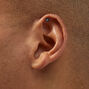 Silver-tone Titanium Cubic Zirconia Ball 18G Helix Earrings - 3 Pack,