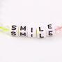 Ombre Rainbow Smile Beaded Stretch Bracelet,