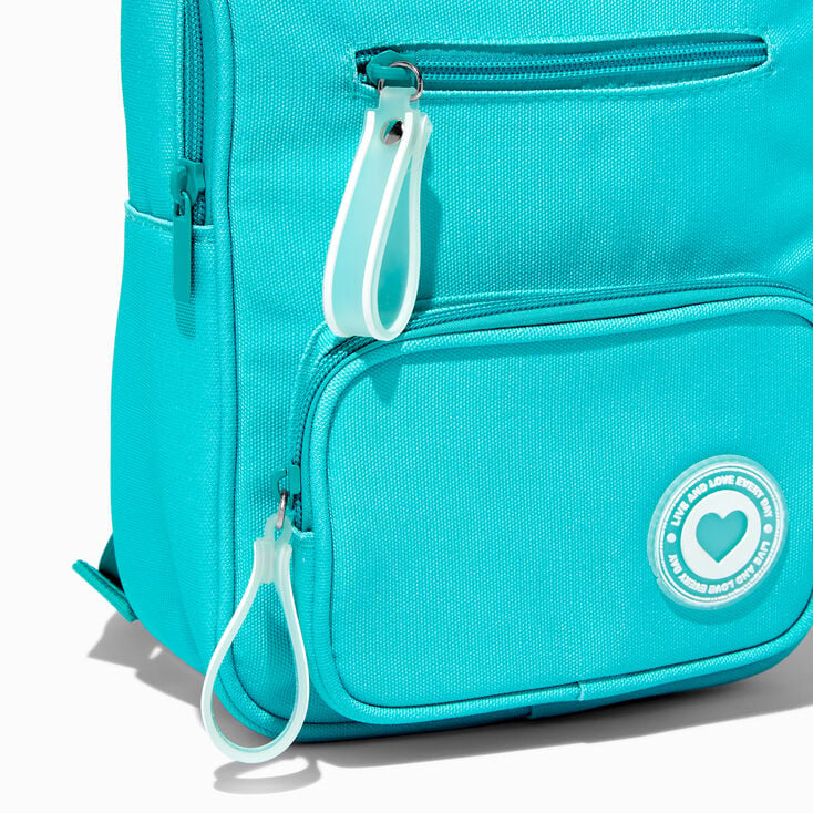 Claire&#39;s Club Turquoise Canvas Backpack,