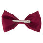 Burgundy Satin Hair Bow Clip,