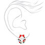 Silver Rhinestone Wreath Clip On Earrings,