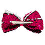 Claire&#39;s Club Reversible Sequins Hair Bow - Pink,