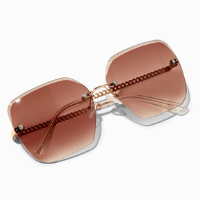 Amber Oversized Square Retro Sunglasses,