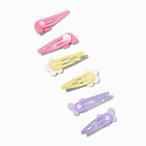 Claire&#39;s Club Rainbow, Butterfly, Daisy Snap Hair Clips - 6 Pack,