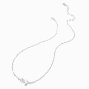 Silver-tone Tulip Pendant Necklace,