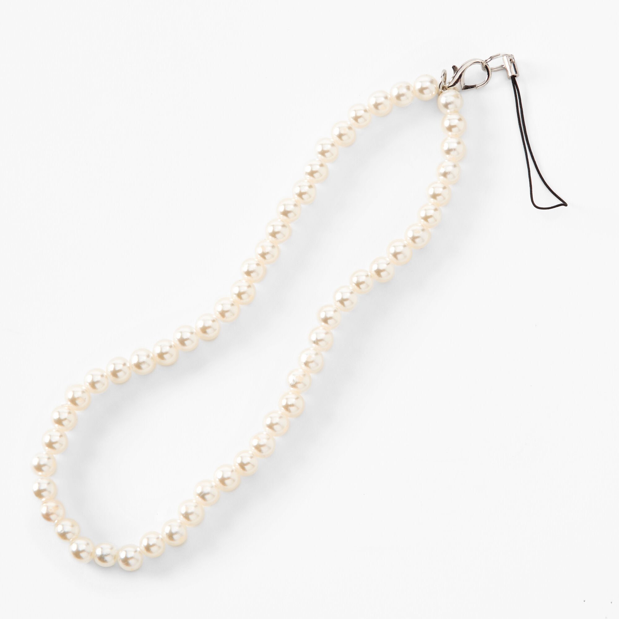 View Claires Pearl Bead Phone Strap information