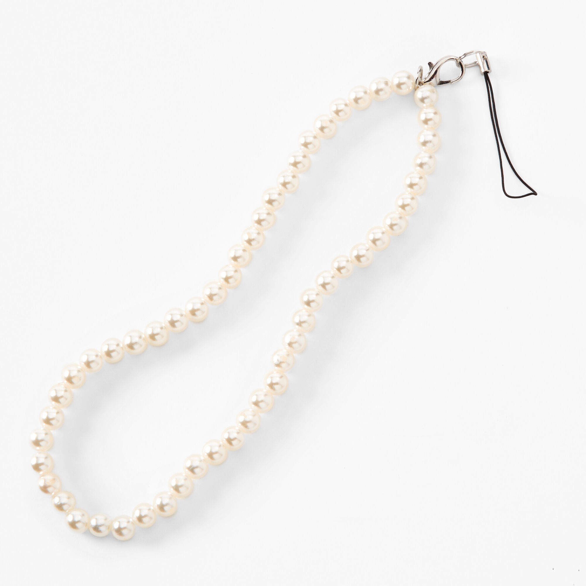 View Claires Pearl Bead Phone Strap information