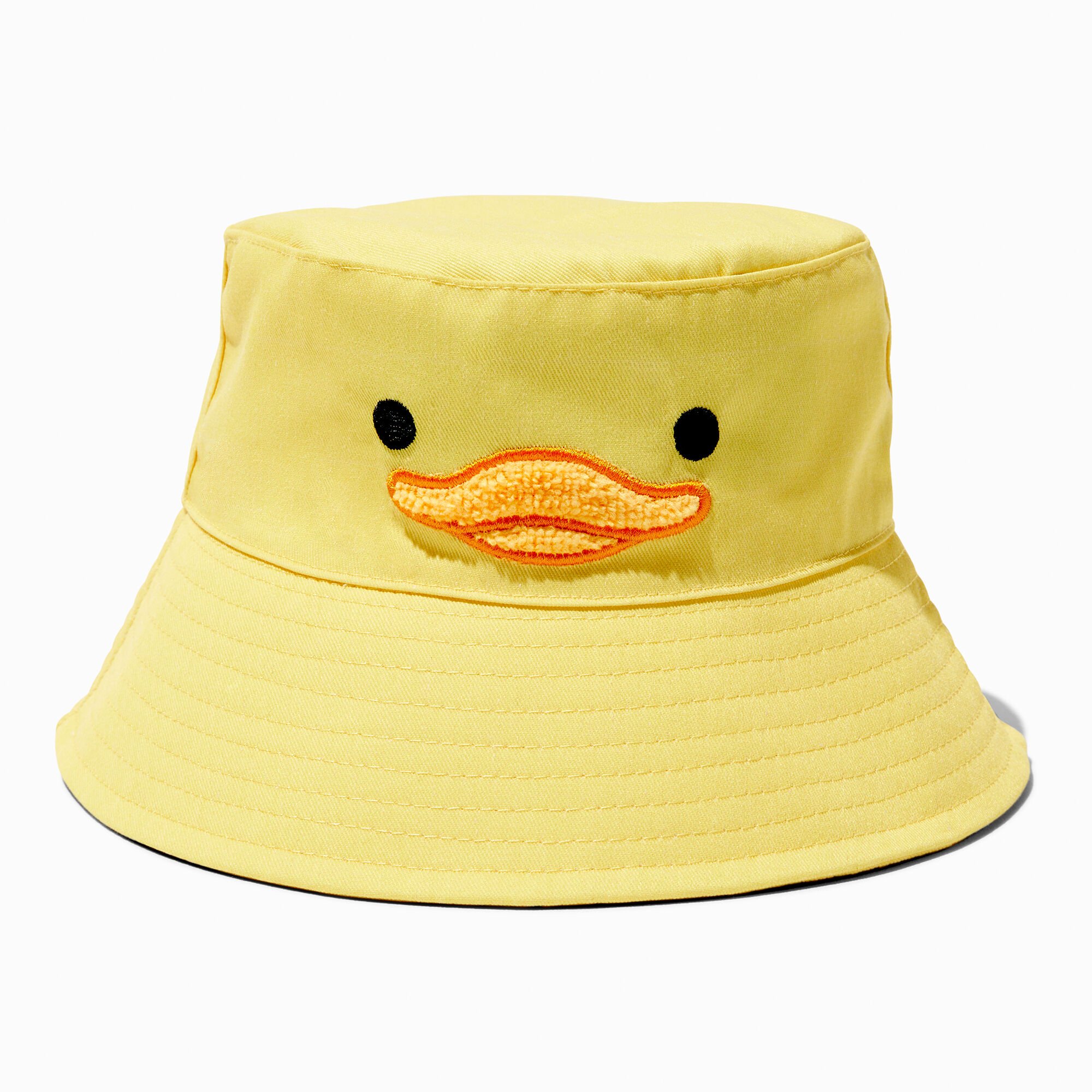 View Claires Terry Cloth Duck Bucket Hat Yellow information