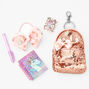 Jojo Siwa&trade; Rose Gold Sequin Mini Backpack Keychain,