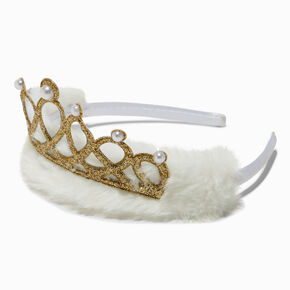 Claire&#39;s Club Gold Glitter Nativity Crown Headband,