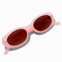 Pink Oval Sunglasses,
