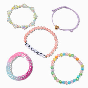 Pastel &#39;&#39;Dreamer&#39;&#39; Beaded Bracelet Set - 5 Pack,