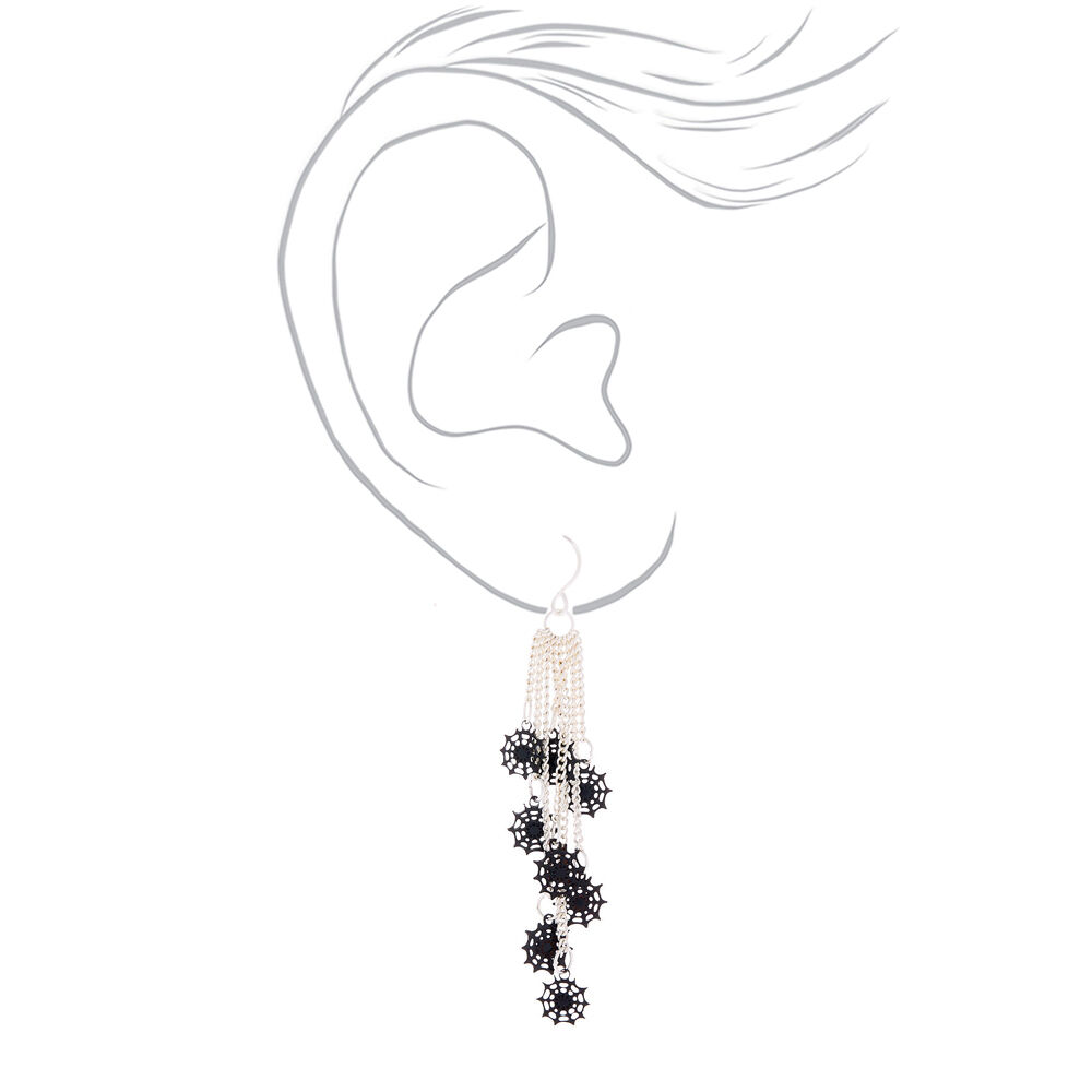 2" Spider web Drop Earrings,